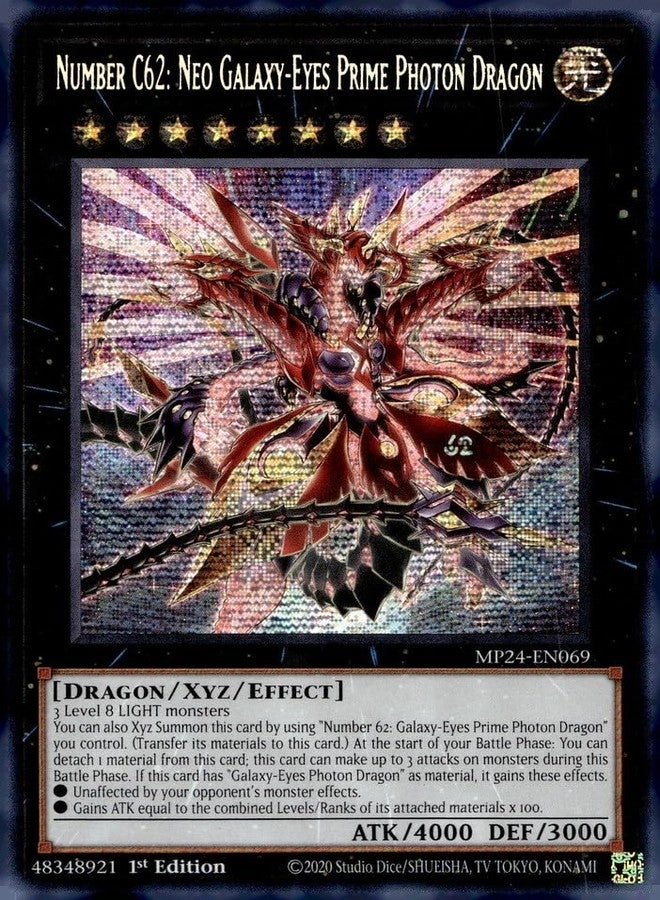 Yu-Gi-Oh! Number C62 Neo Galaxy-Eyes Prime Photon Dragon - MP24-EN069
