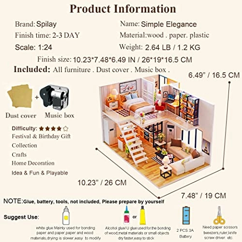 DIY Miniature Dollhouse Kit - 124 scale