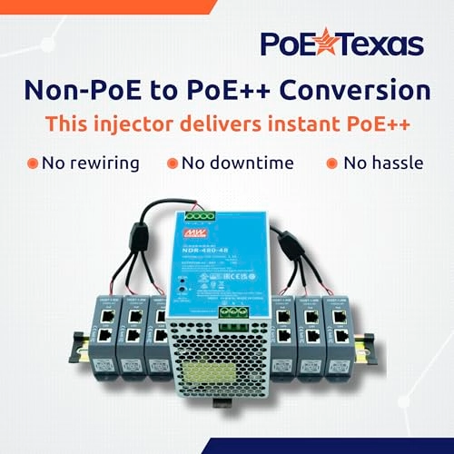 6-Port 10 Gigabit PoE++ Midspan Injector - 48 Volt 480 Watt