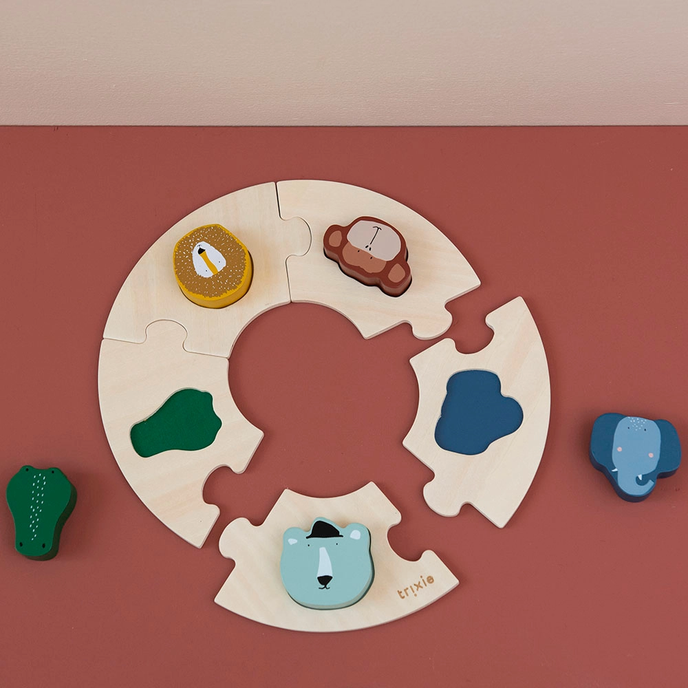 Wooden Round Puzzle - Suitable for 12 months and above