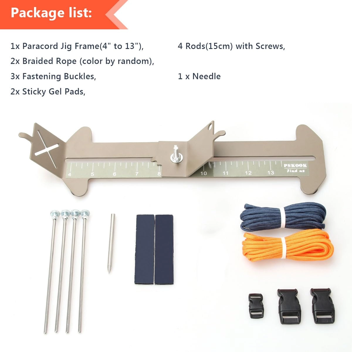 Paracord Bracelet Jig - 2 in 1 4" to 13"