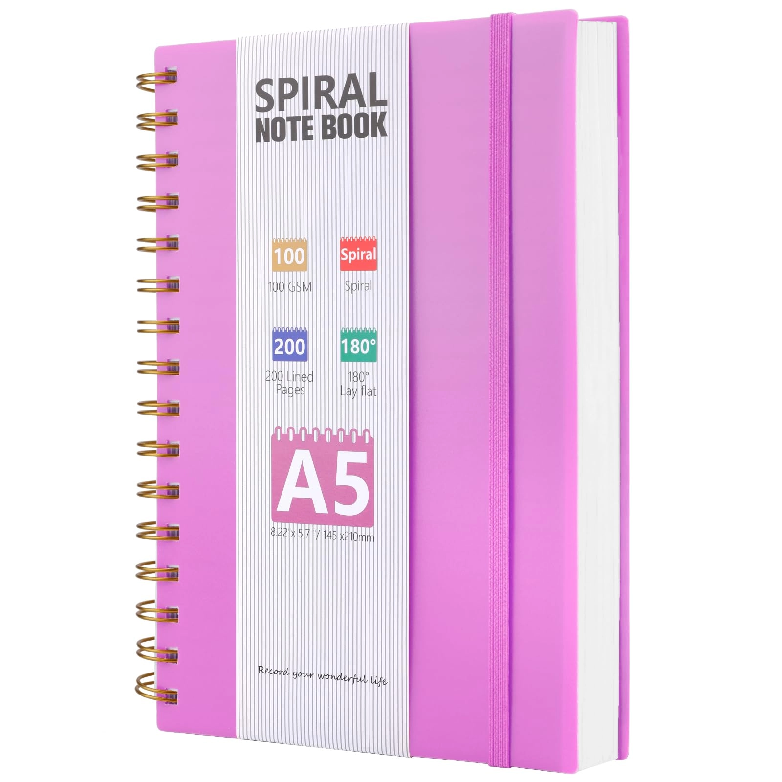 hijyoo Journal Notebook A5 Spiral - Lined 200 Pages