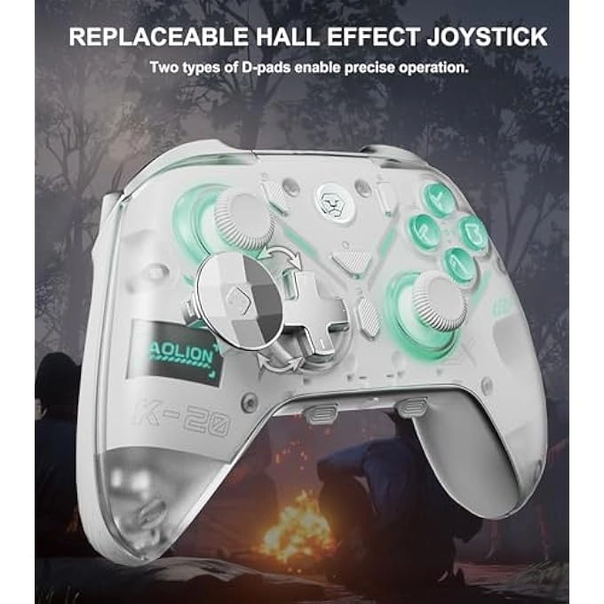 Hall Linear Trigger Gaming Controller - White