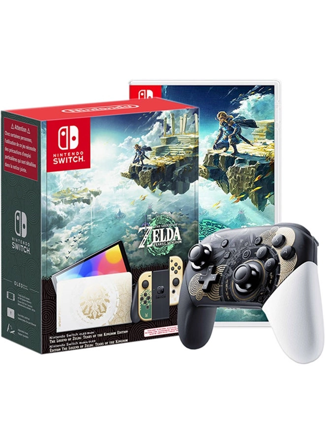 Nintendo Switch OLED - Multicolour + Tears of the Kingdom + Pro Controller