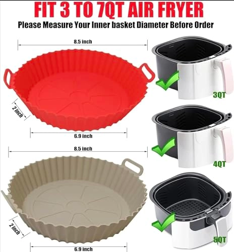 Air Fryer Silicone Tray - Silicone Pack of 2