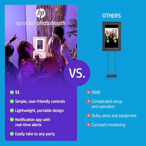 Sprocket Photobooth - 3x4" Sticky-backed 10.1" LCD