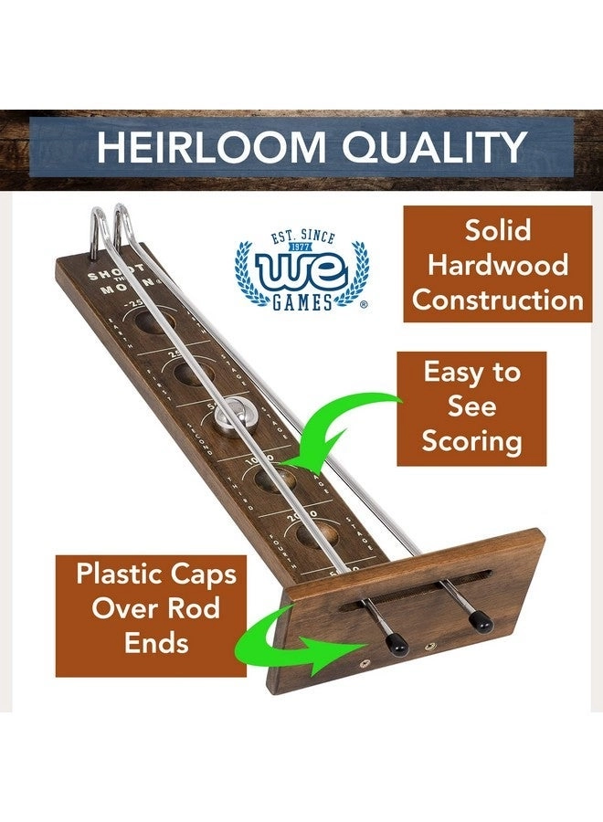 Shoot The Moon - Large 18 Inches Walnut Stained Solid Wood