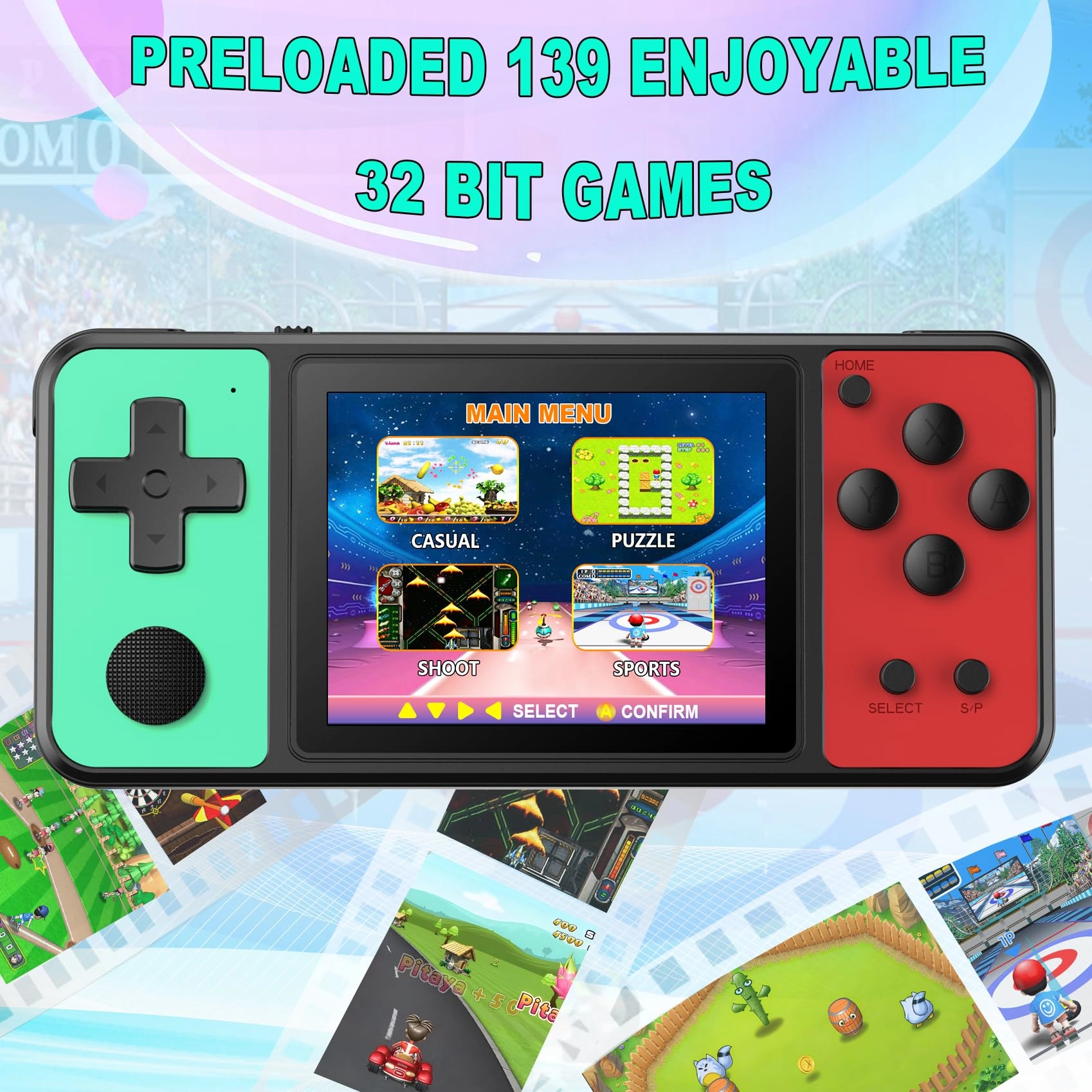 GB-867S - 139 Games 3.0" IPS Rechargeable