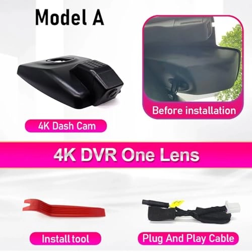 Dash Cam for Toyota RAV4 XA40 XA50 - 4K 2160P Front A