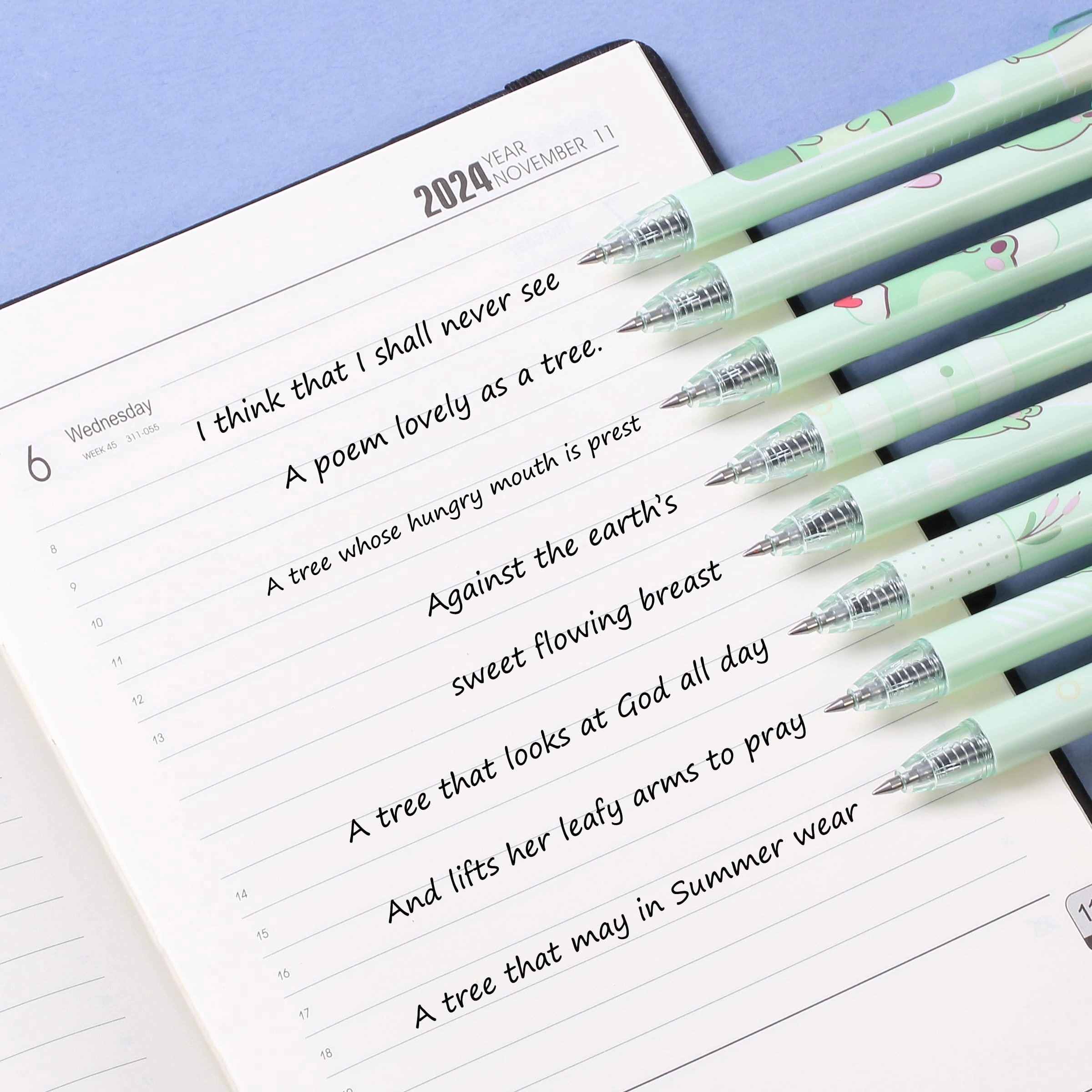 Cartoon Retractable Gel Pens - 6 Pack 0.5 mm