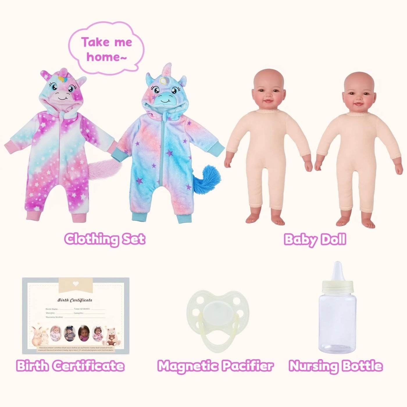 Reborn Baby Doll - 17 inch Soft Body Twins Ages 3+