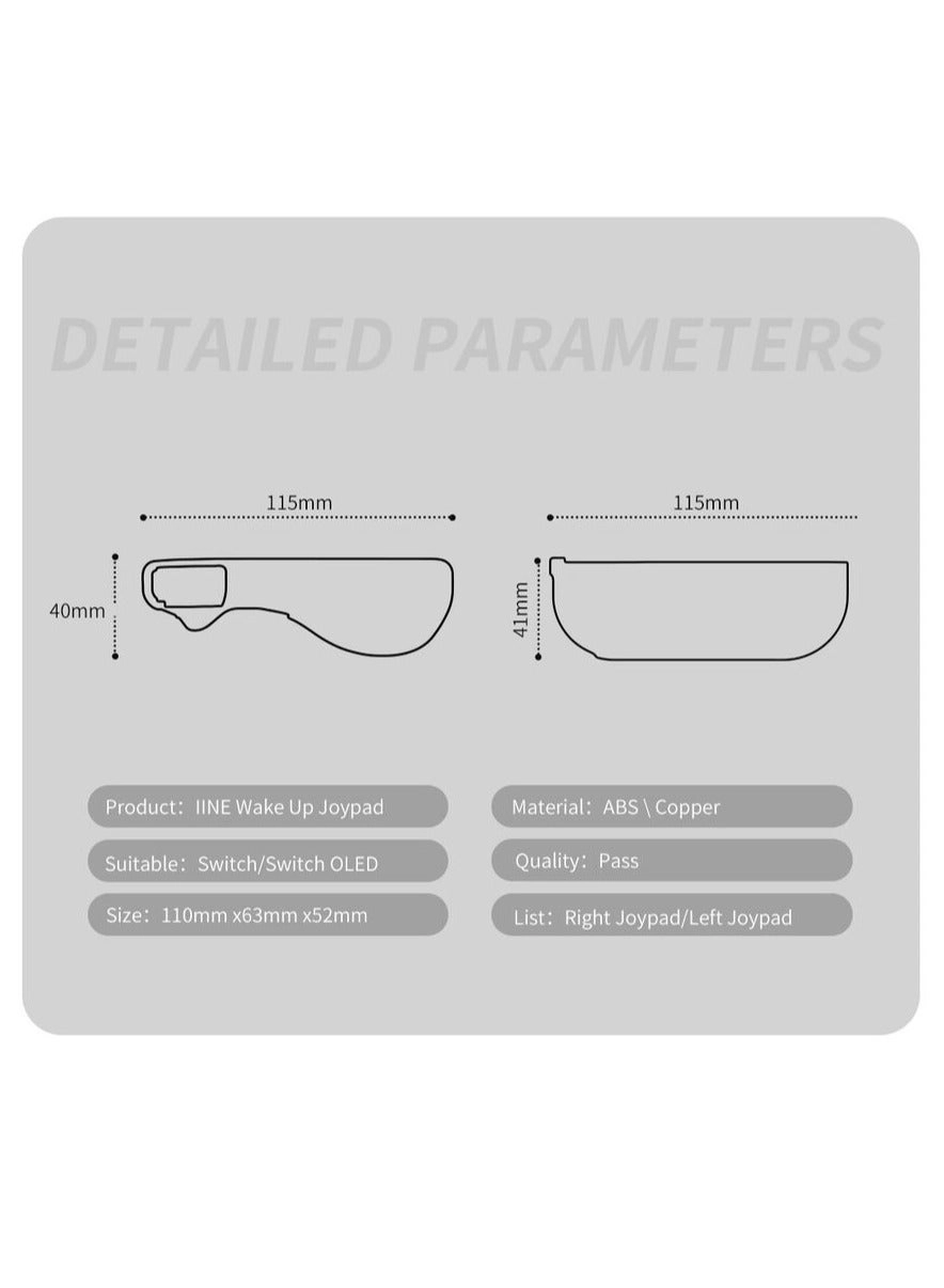 Wake up Right Left Wireless Controller - White Nintendo Switch