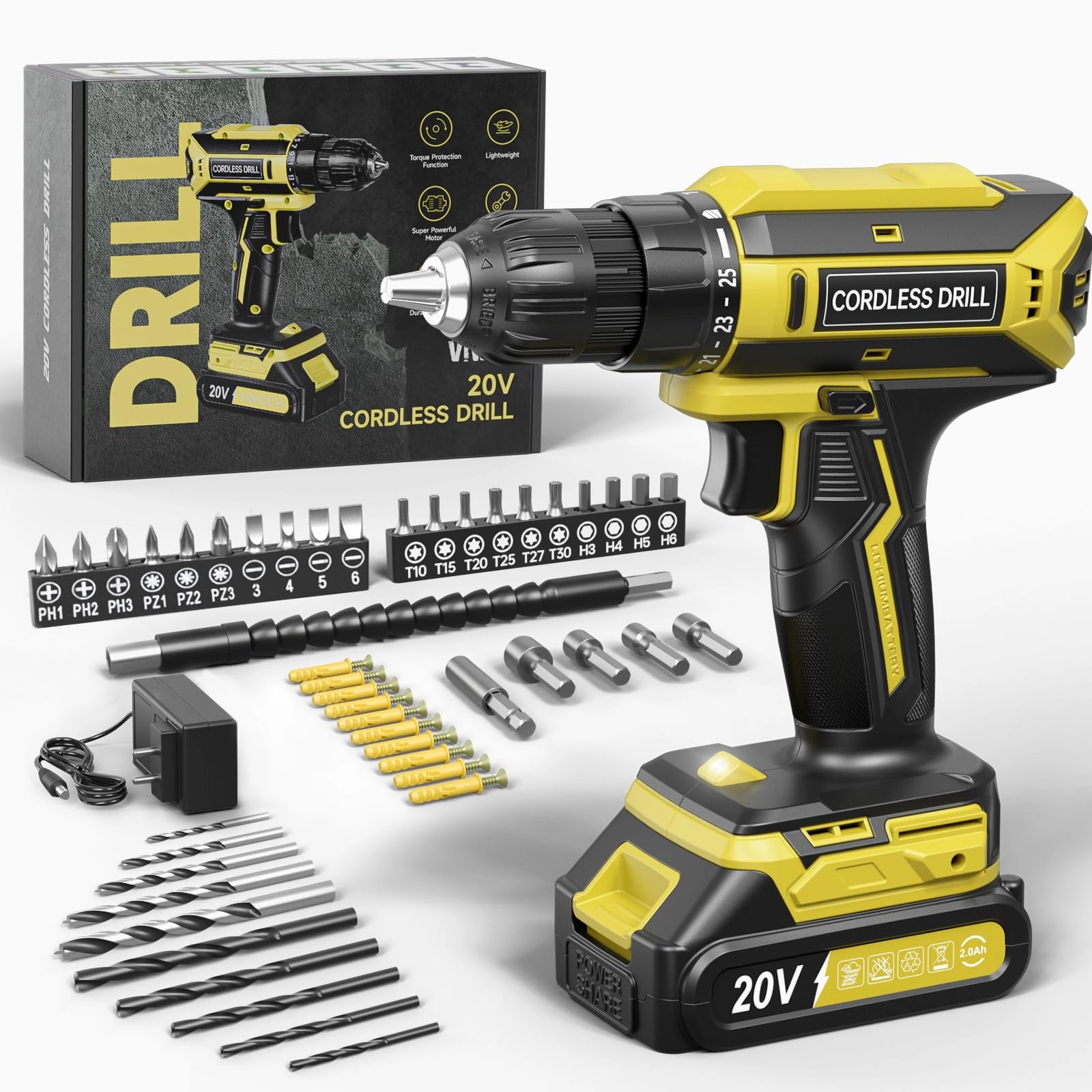 Cordless Drill Driver - 2000mAh