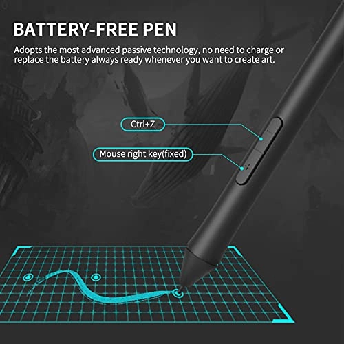 Graphics Drawing Tablet - 10x6 Inch 8192 Levels
