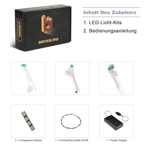 LED Light Set for Elsa's Ice Palace 43244 - USB Battery Box Copper