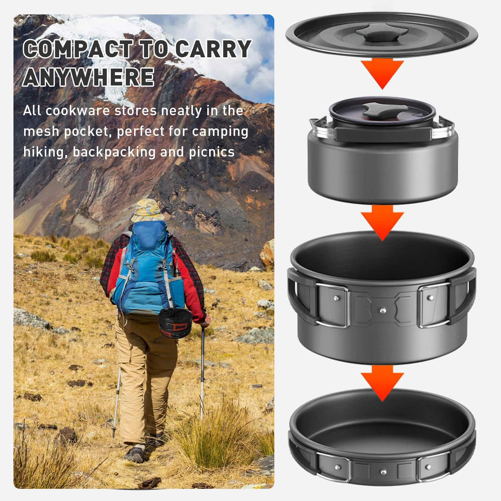 Camping Cooking Set - 17 pieces
