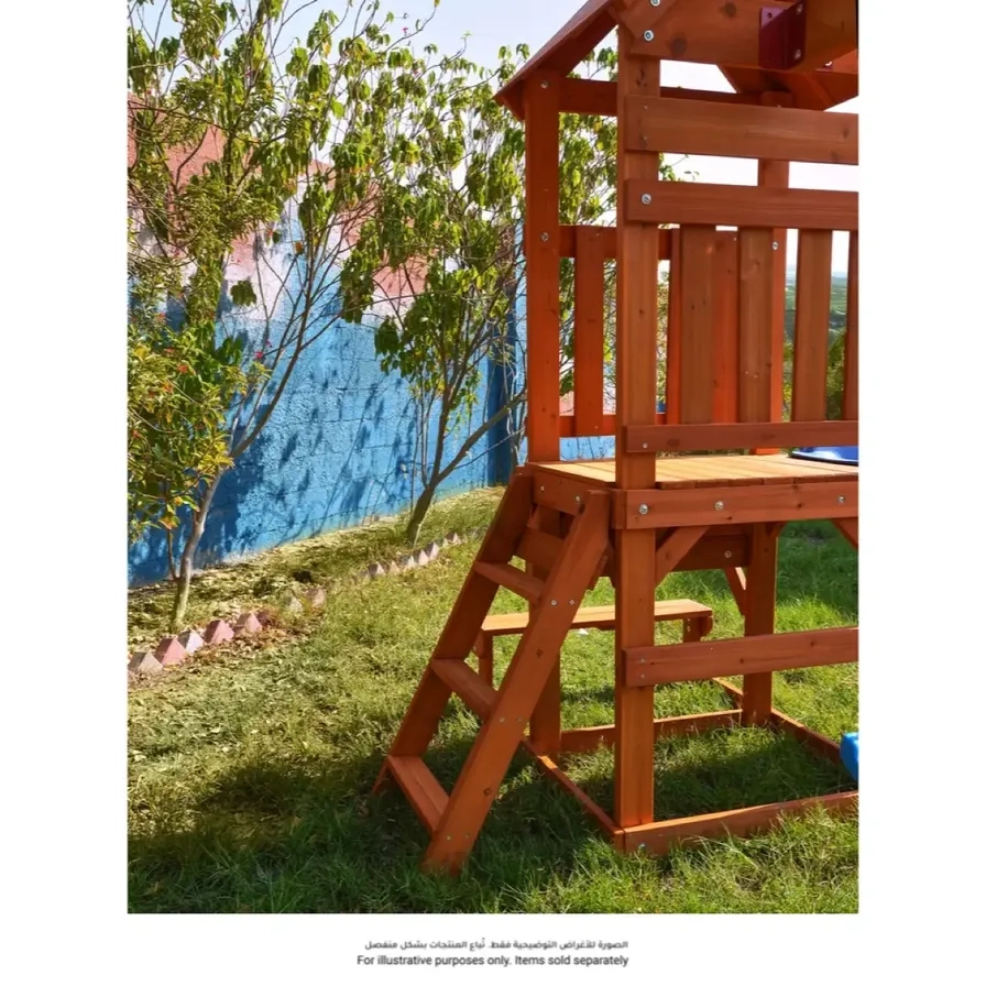 Hyrax Wooden Swing Set - Brown 6 Children