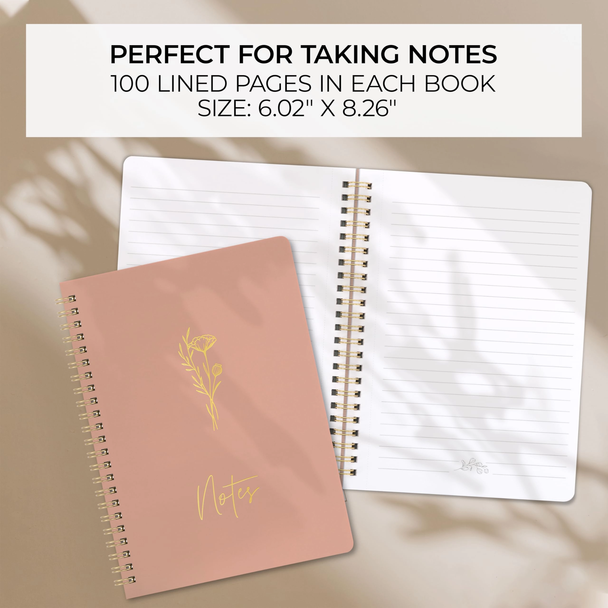 Aesthetic Spiral Notebook Large Spiral - Lined 100 Pages