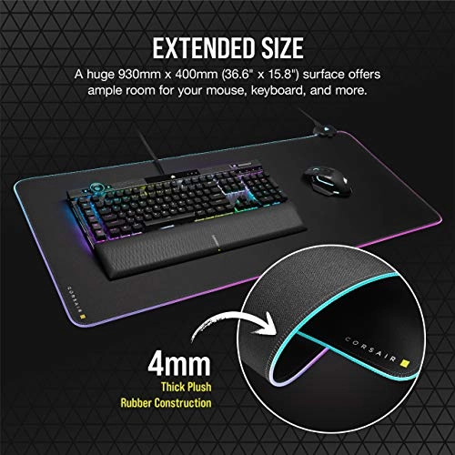 Mm700 RGB Extended Cloth Gaming Mouse Pad - 93x40 cm