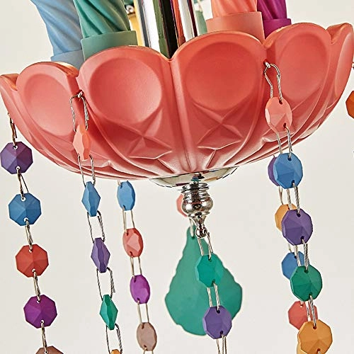 Colorful Crystal Chandelier - warm white