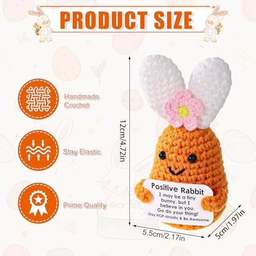 Bunny Positive Crochet - 12 cm