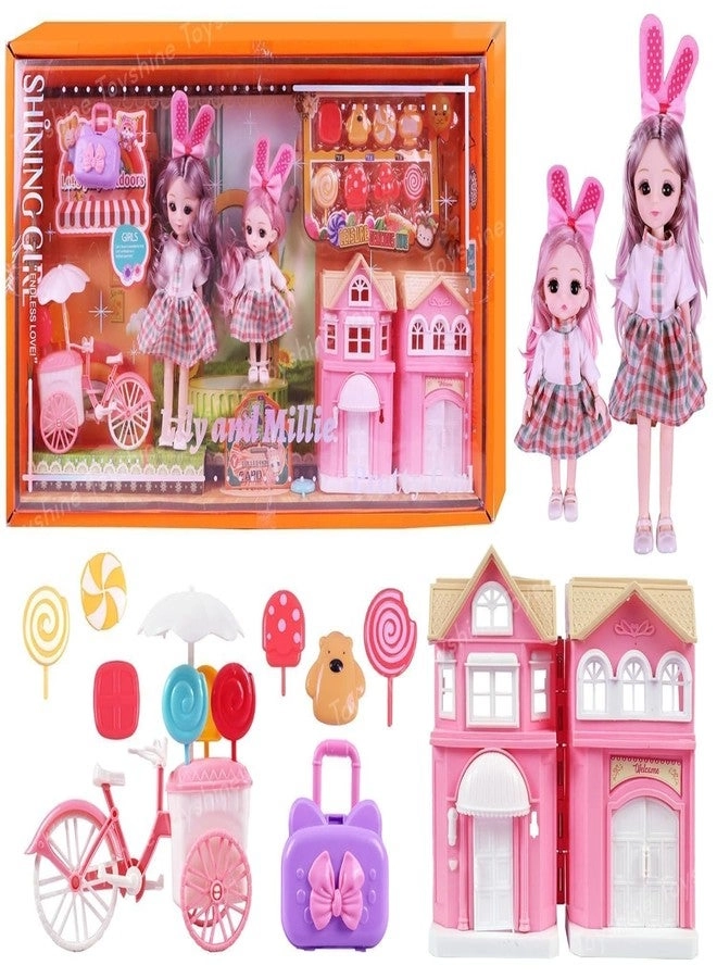 VIKINGS Lilly Mille Doll + Doll House + Candy Cart + Accessory Gift Set