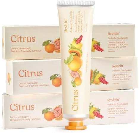 Revitin Natural Prebiotic Oral Therapy Citrus Toothpaste Adult Pack of 3