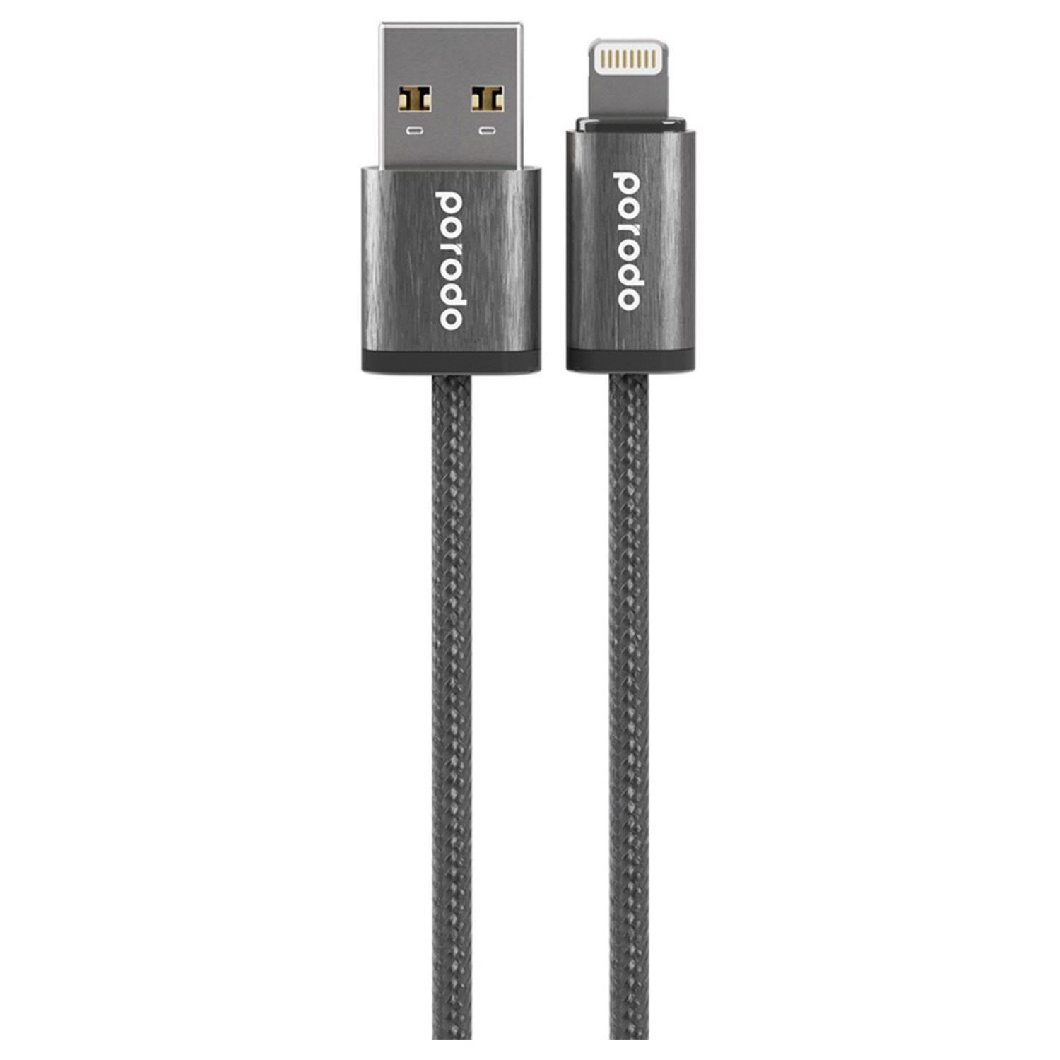 Porodo Woven Braided USB-A to Lightning Fast Charge Cable 1.2m