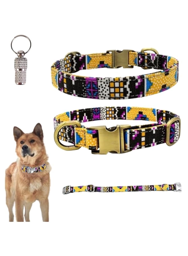 HuHa Mart Reflective Nylon Bohemia Dog Collar - S