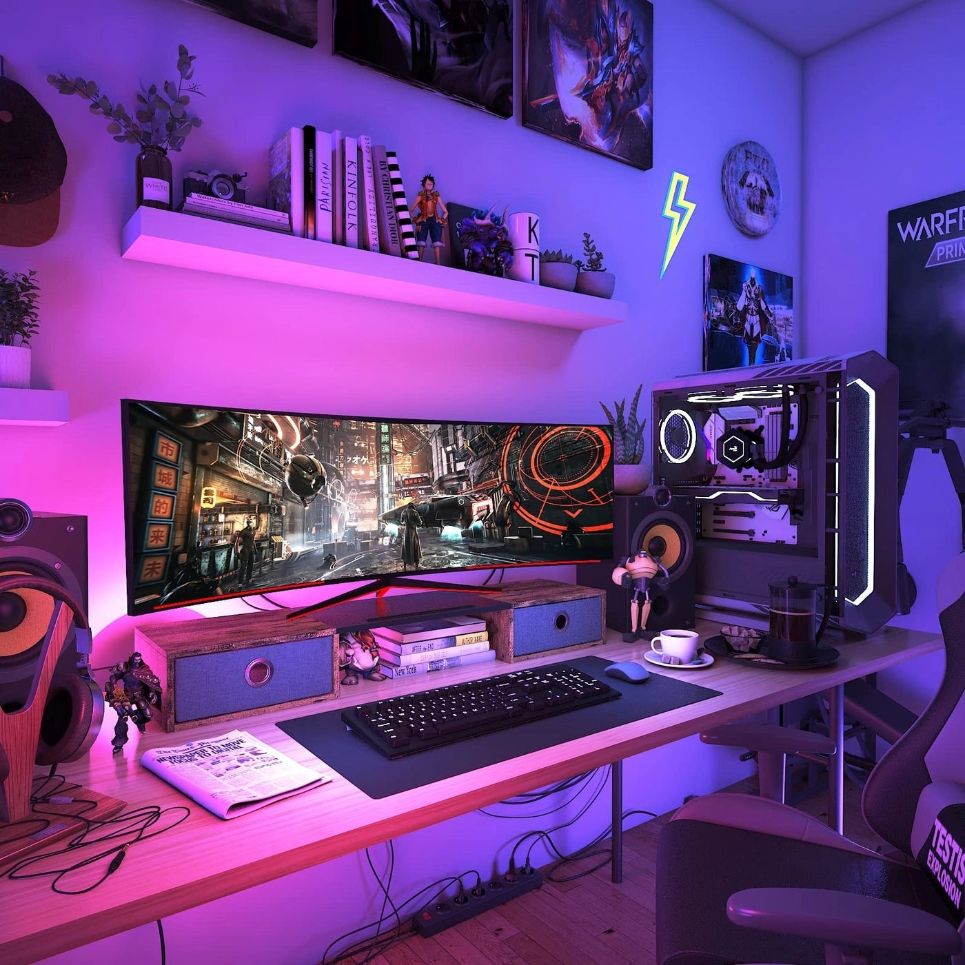 Monitor Stand Riser - Dual Wood and Steel