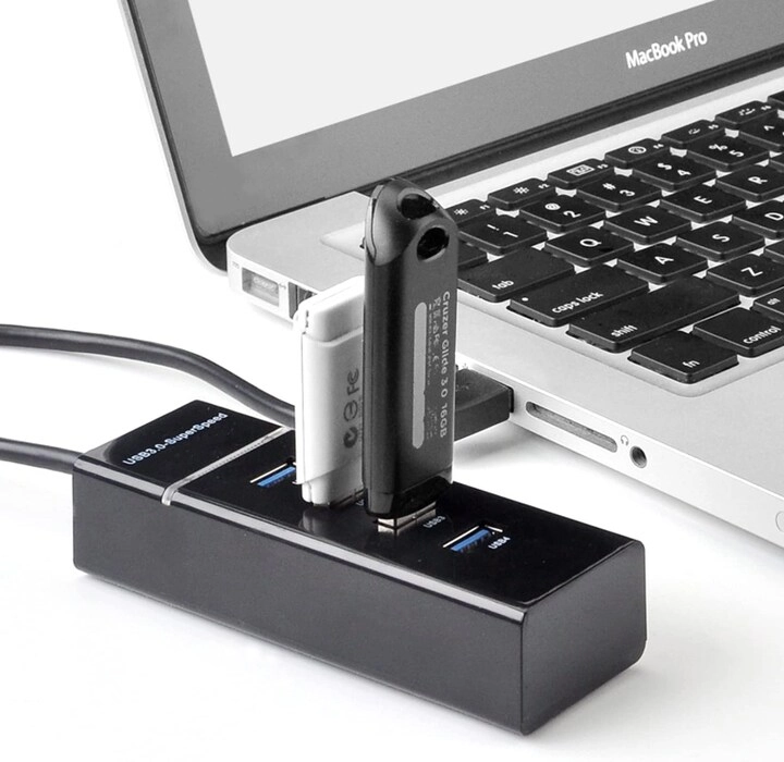 USB 4 Ports HUB - LED 5Gbps Portable