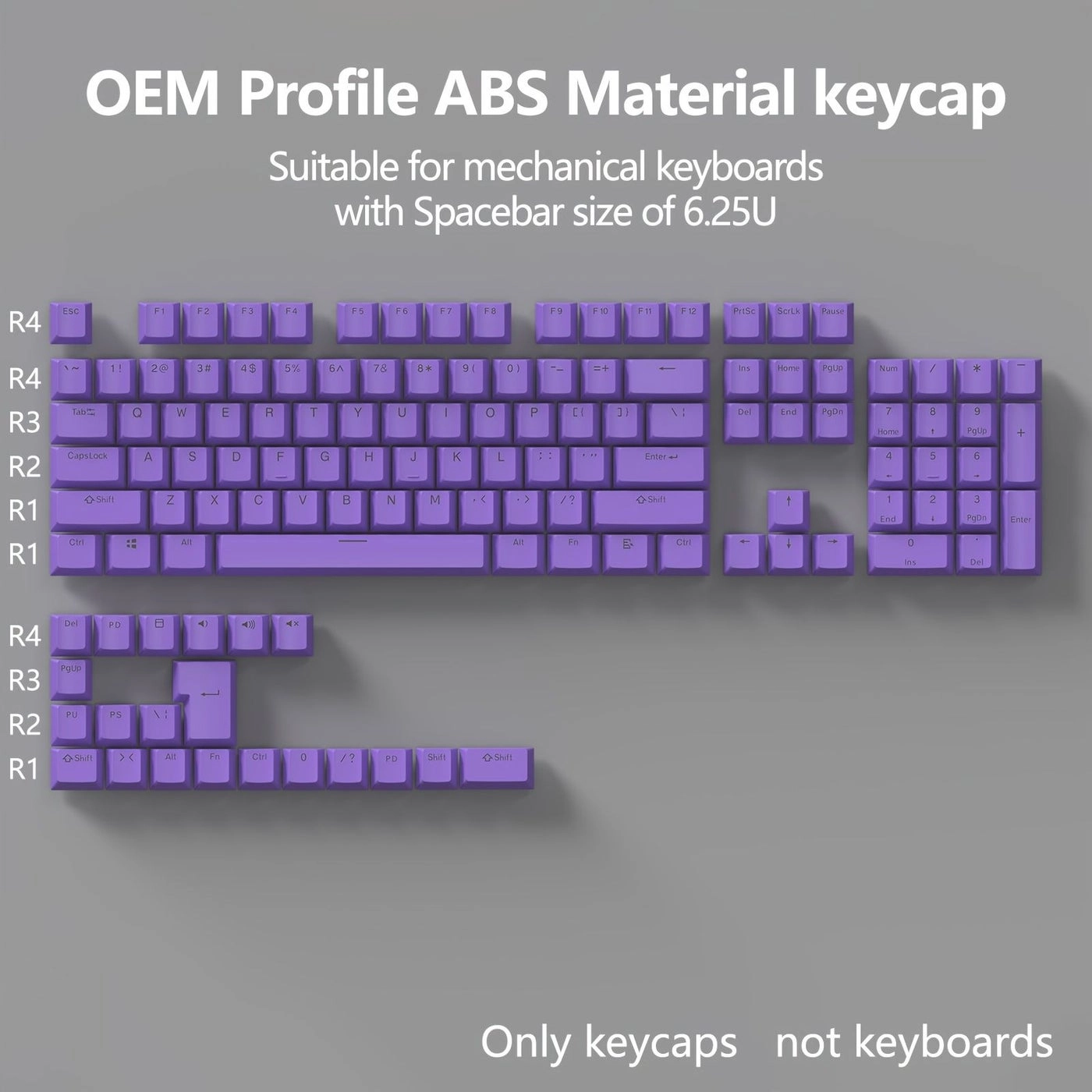 Generic Front Engraved Backlit Keycaps