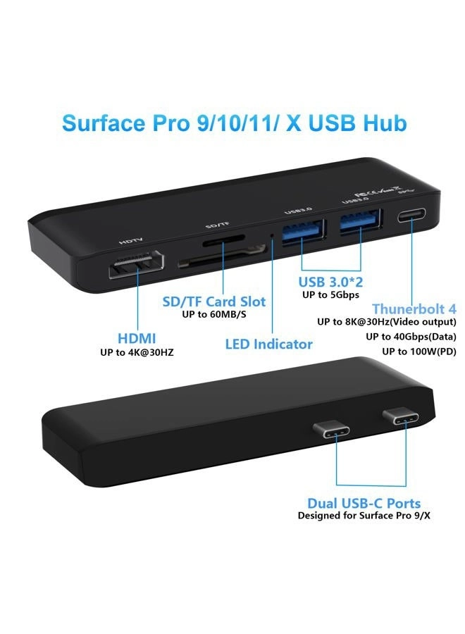 Surface Pro 9 Docking Station - USB-C Thunerbolt 4 Surface Pro 9/Surface Pro X