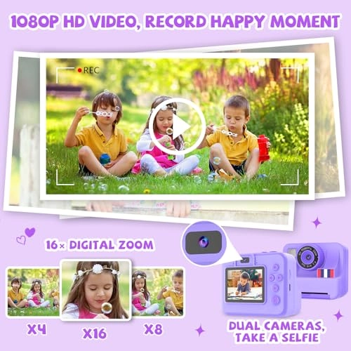 Instant Print Camera - 2.4 Inch 32GB 1080P
