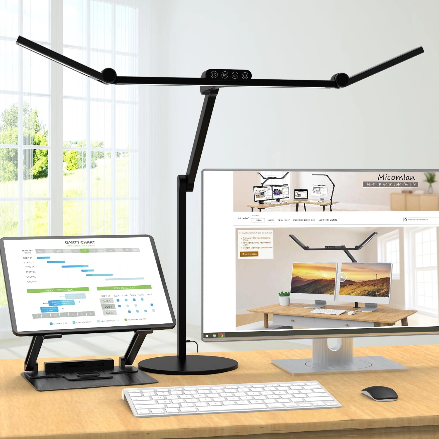 Shenzhen Founder Industrial Co. ，Ltd Architect Desk Lamp - 24W Adjustable LED Touch Control