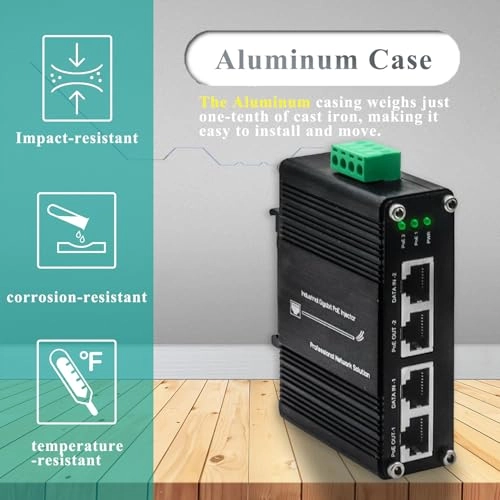 ZP-INJ302 - 12~48VDC 60W 2 IEEE802.3af/at 10/100/1000Base-TX