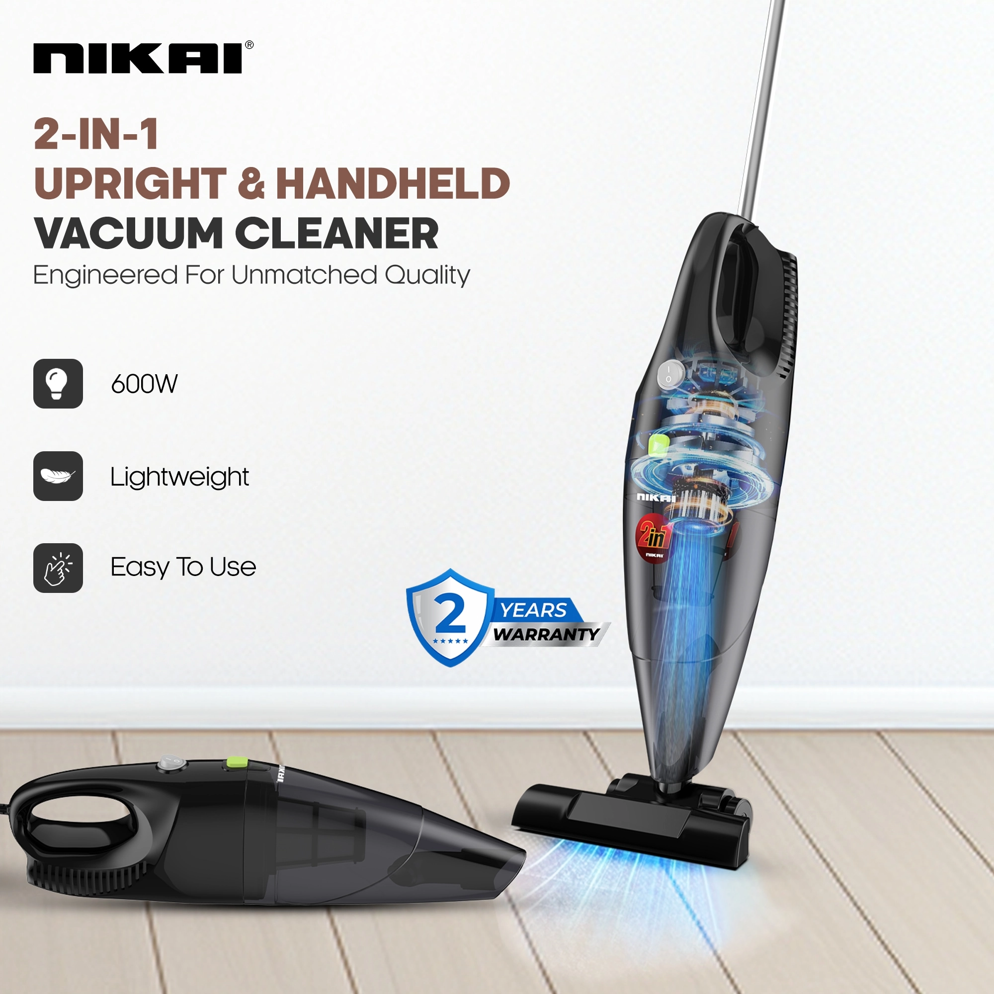 Upright & Handheld Vacuum Cleaner