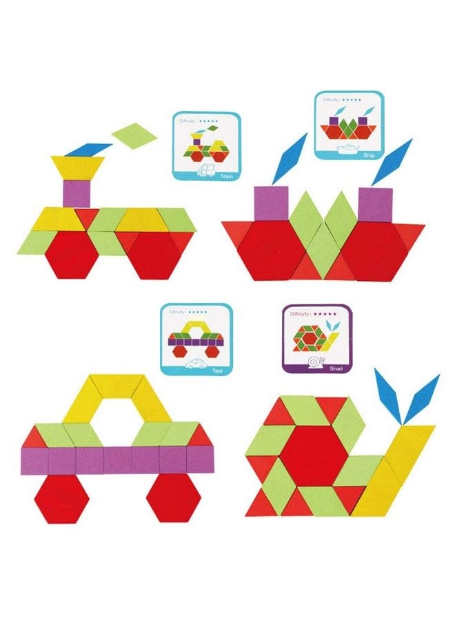 Wooden Pattern Blocks - 209 pieces