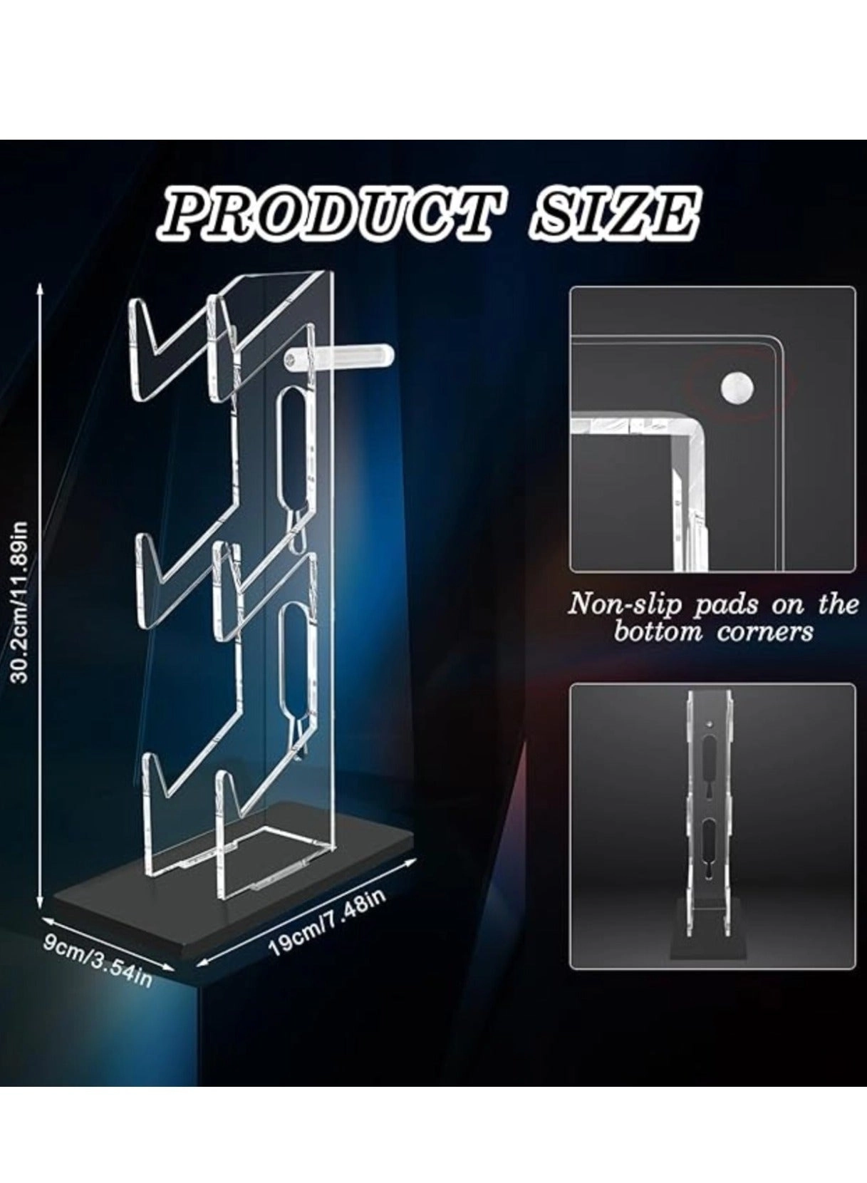 Controller Stand and Headset Holder - PS5 PS4 PS3 PS2 Xbox One Series X/S/Elite Switch Pro