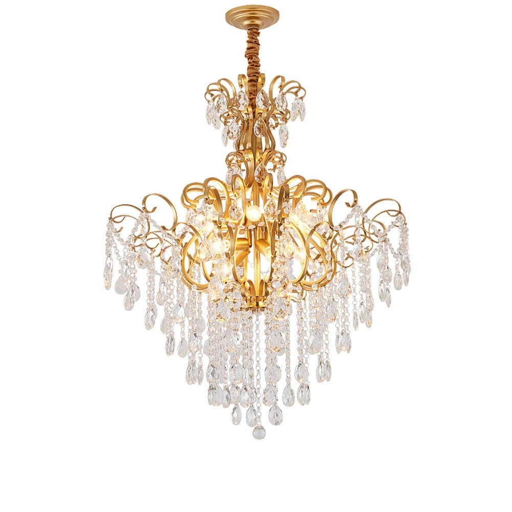 Round Crystal Chandelier - 80*22cm Gold and crystal