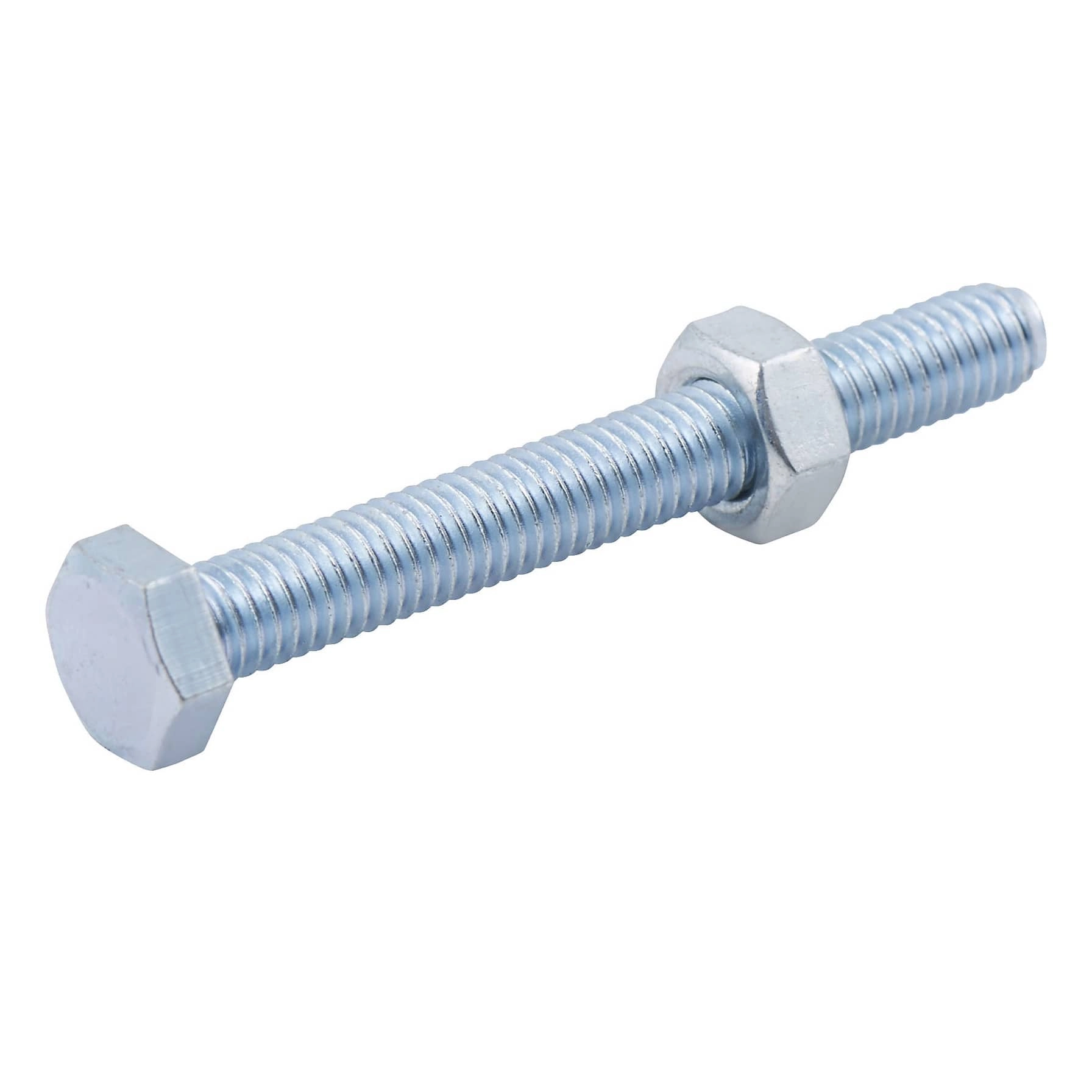 Zinc-Plated Carbon Steel Roofing Nut & Bolt Pack 6mm 50mm