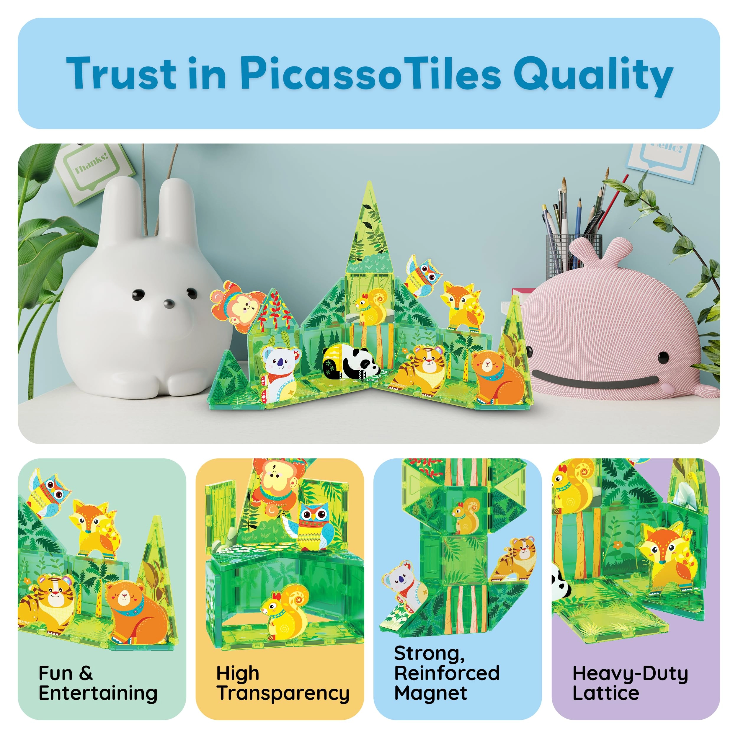 Magnetic Tiles - Forest Animal 26 pcs