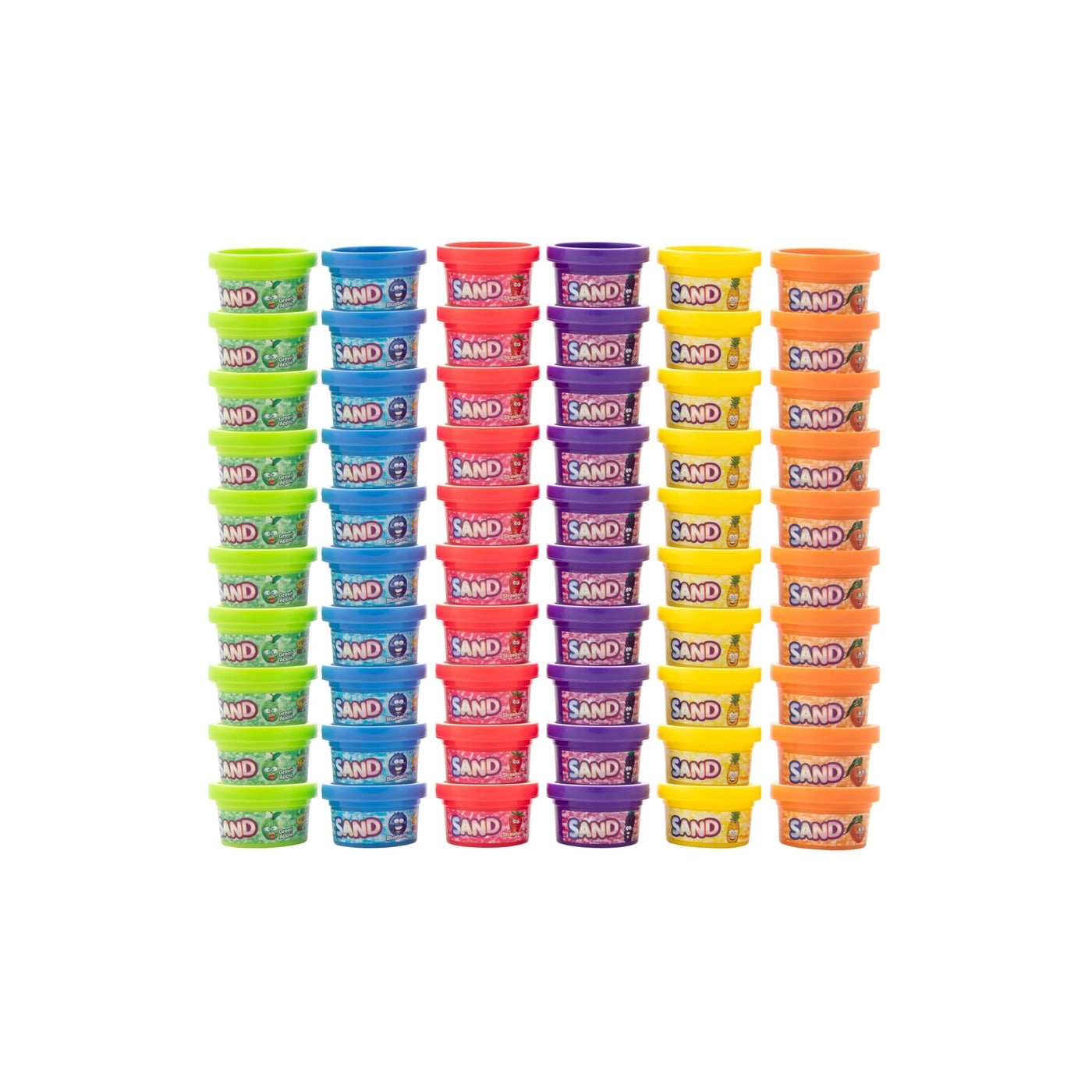 Silly Scents Play Sand - 60 Mini 1oz Tubs 6 Bright Colors