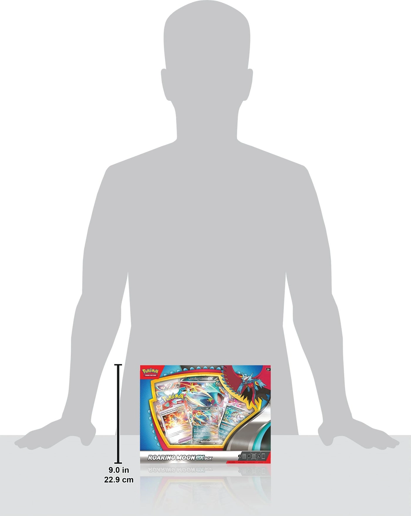 Roaring Moon Ex Box - 1 Foil Promo Card 1 Oversize Foil Card 4 Booster Packs