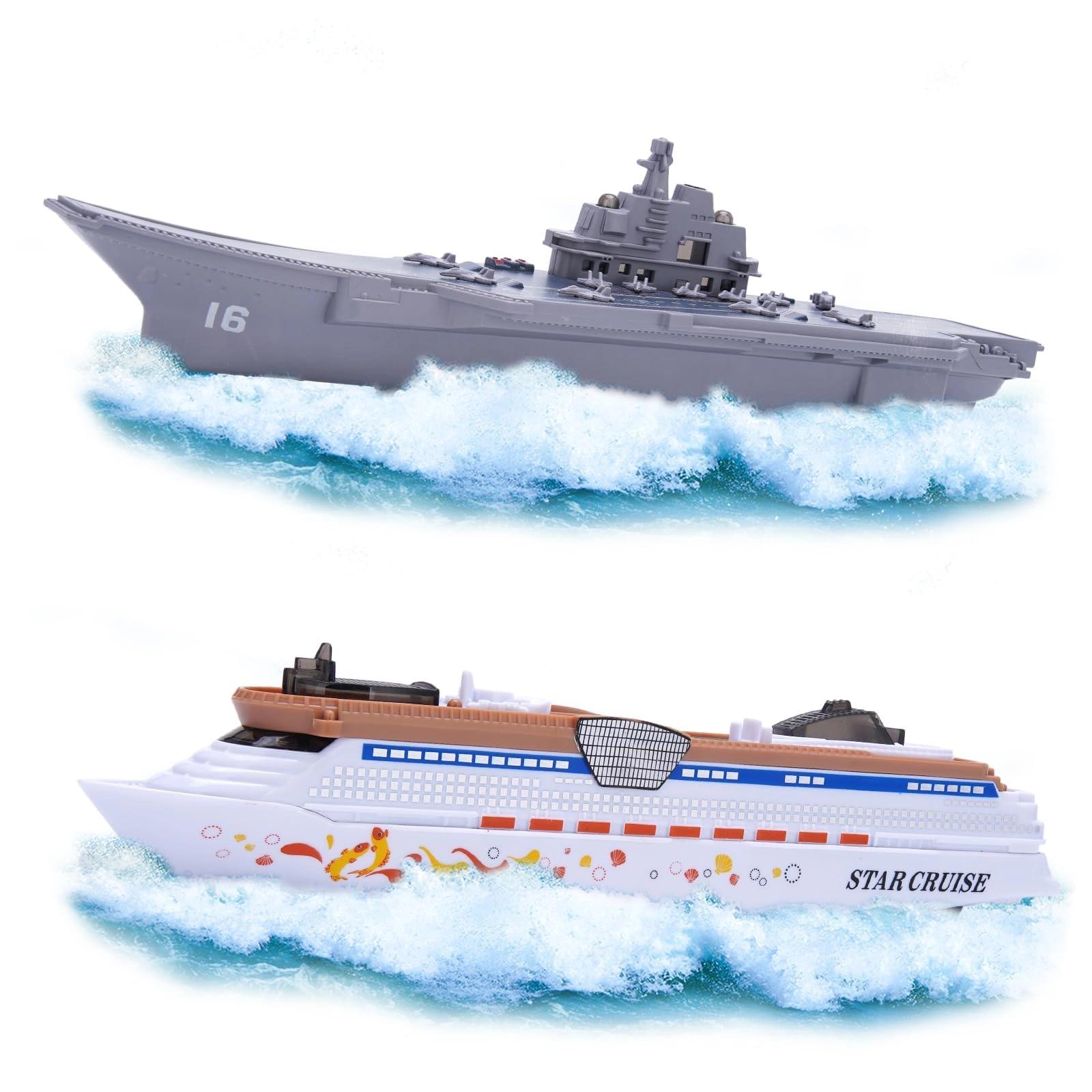 Crelloci Aircraft Carrier + Cruise Ship - 2 pcs