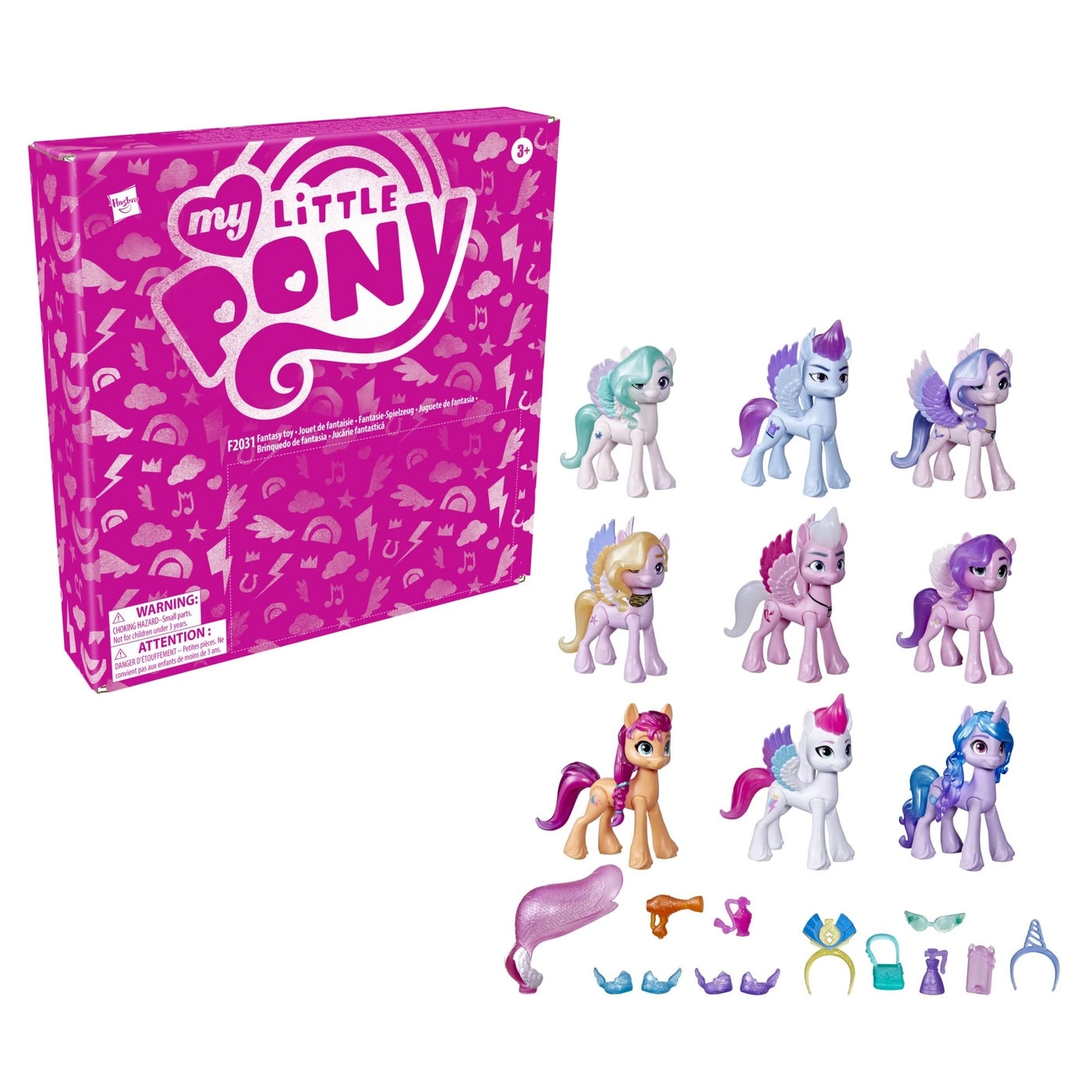 A New Generation Movie Royal Gala Collection - 9 Pony Figures 13 Accessories Poster (Amazon Exclusive)
