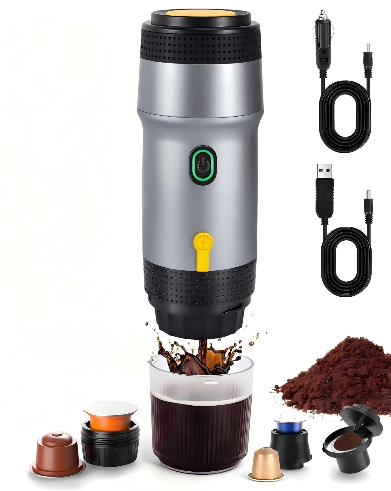 KASTWAVE Portable Espresso Machine 20BAR 12V USB 152964