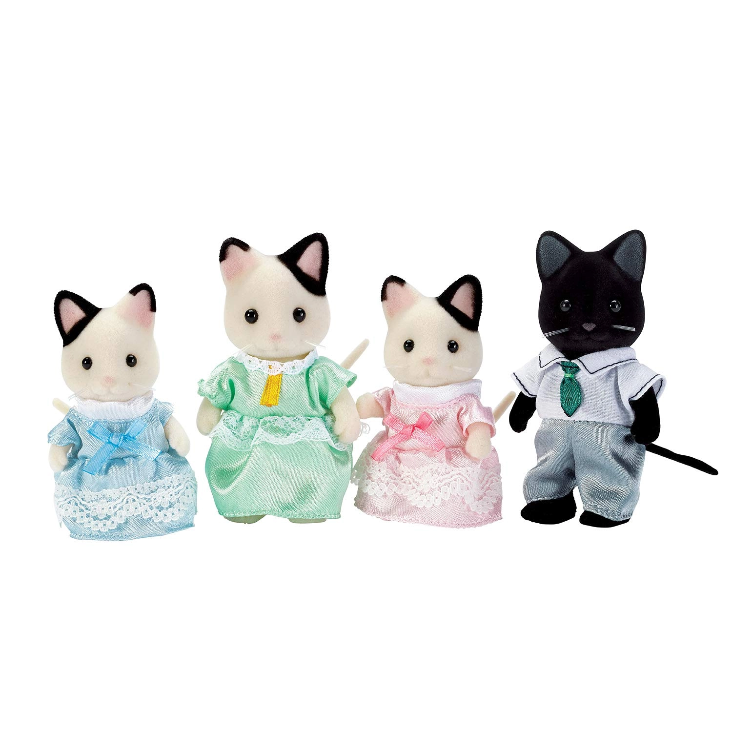 Calico Critters Tuxedo Cat Family - 3 years and up Natalie Mason Lily Rose 4