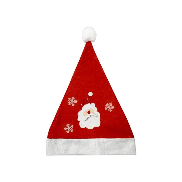 Adult Plush Santa Hat - Red/White