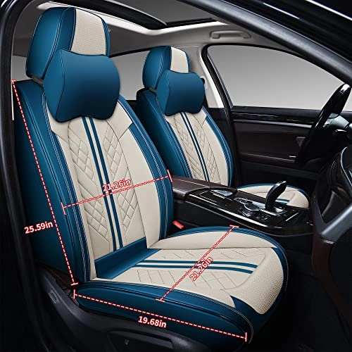 01SP-A18 - Front Seat 2 Pack White and Blue